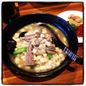 Soaked flatbread with beef (niu rou pao mo)